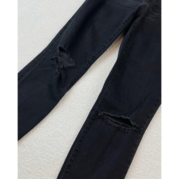 MADEWELL • Black High-Rise Distressed Knee Skinny Jeans - Picture 12 of 16